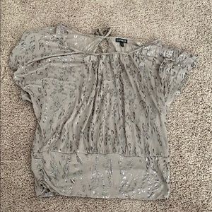 Express Metallic Animal Print Blouse